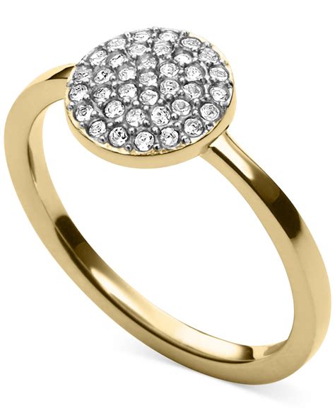 Michael Kors Crystal Pavé Disc Ring 